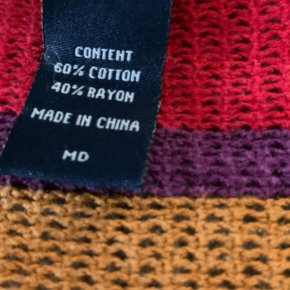 Hot Topic Doctor Who Forth Colorful Striped Cardigan Sweater knit  Button Front - Picture 11 of 12